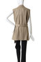 【予約販売】MICA /  リネンブレンドベルト付きジレ ベイジ，/BEIGE，