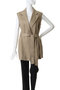【予約販売】MICA /  リネンブレンドベルト付きジレ ベイジ，/BEIGE，