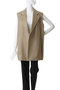 【予約販売】MICA /  リネンブレンドベルト付きジレ ベイジ，/BEIGE，