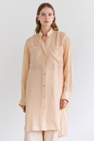 ベイジ，/BEIGE，の【予約販売】PAULINE / リネンヴィスコースオーバーサイズロングシャツ(110400/110403)