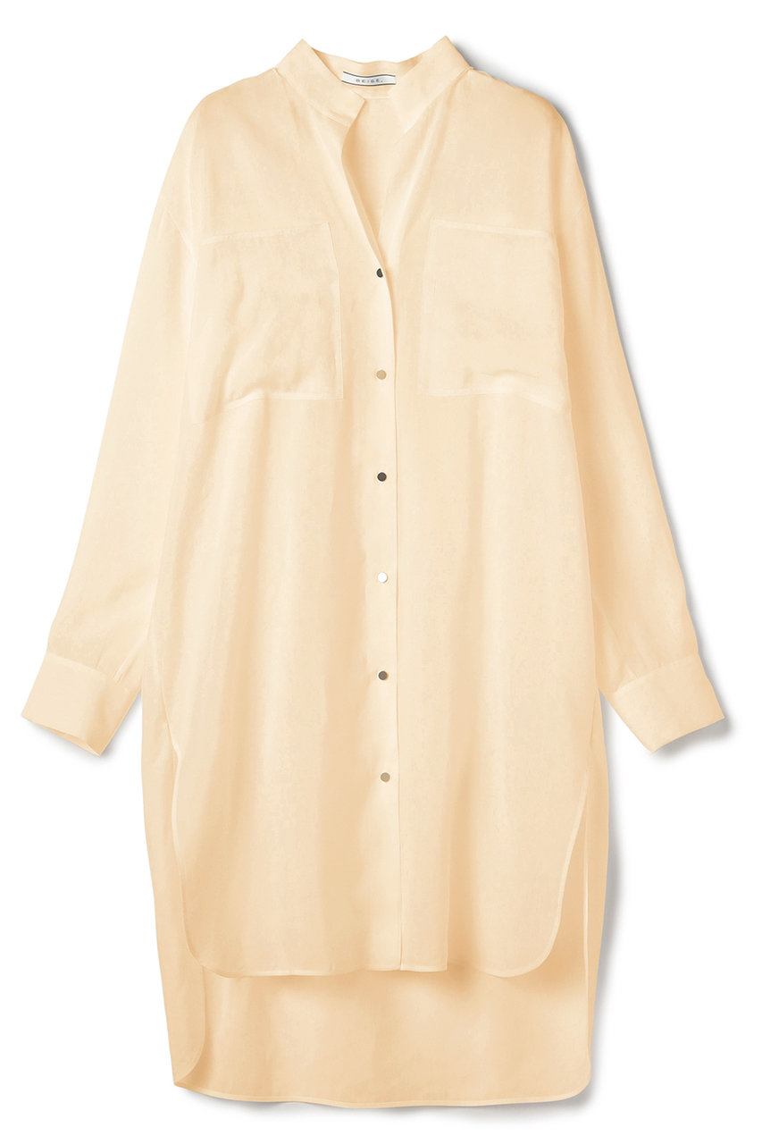 ベイジ，/BEIGE，の【予約販売】PAULINE / リネンヴィスコースオーバーサイズロングシャツ(Peach/BLCWLS0208)