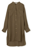 PAULINE / リネンヴィスコースオーバーサイズロングシャツ