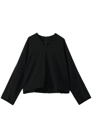 ベイジ，/BEIGE，のRUE（ルー）/ドライタッチVネック配色ステッチブラウス(110400/110403)