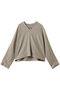 RUE（ルー）/ドライタッチVネック配色ステッチブラウス ベイジ，/BEIGE， Taupe