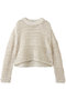 UVITE（ウバイト）/コットンメッシュクロップドニット ベイジ，/BEIGE， Ecru
