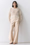 UVITE（ウバイト）/コットンメッシュクロップドニット ベイジ，/BEIGE，