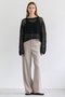 UVITE（ウバイト）/コットンメッシュクロップドニット ベイジ，/BEIGE，