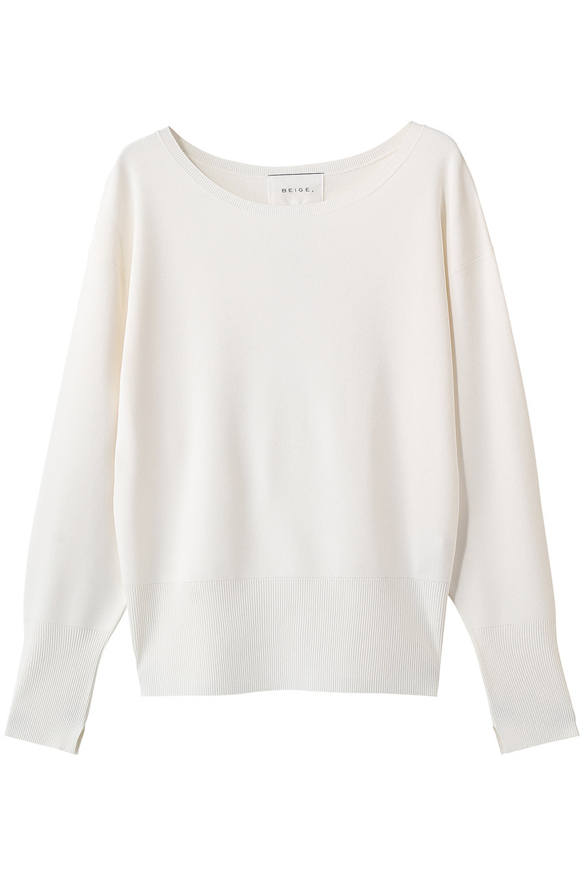 ベイジ，/BEIGE，のLAURA（ロラ）/ドライタッチ ストレッチニットプルオーバー(Ecru/KRCWLS0203)