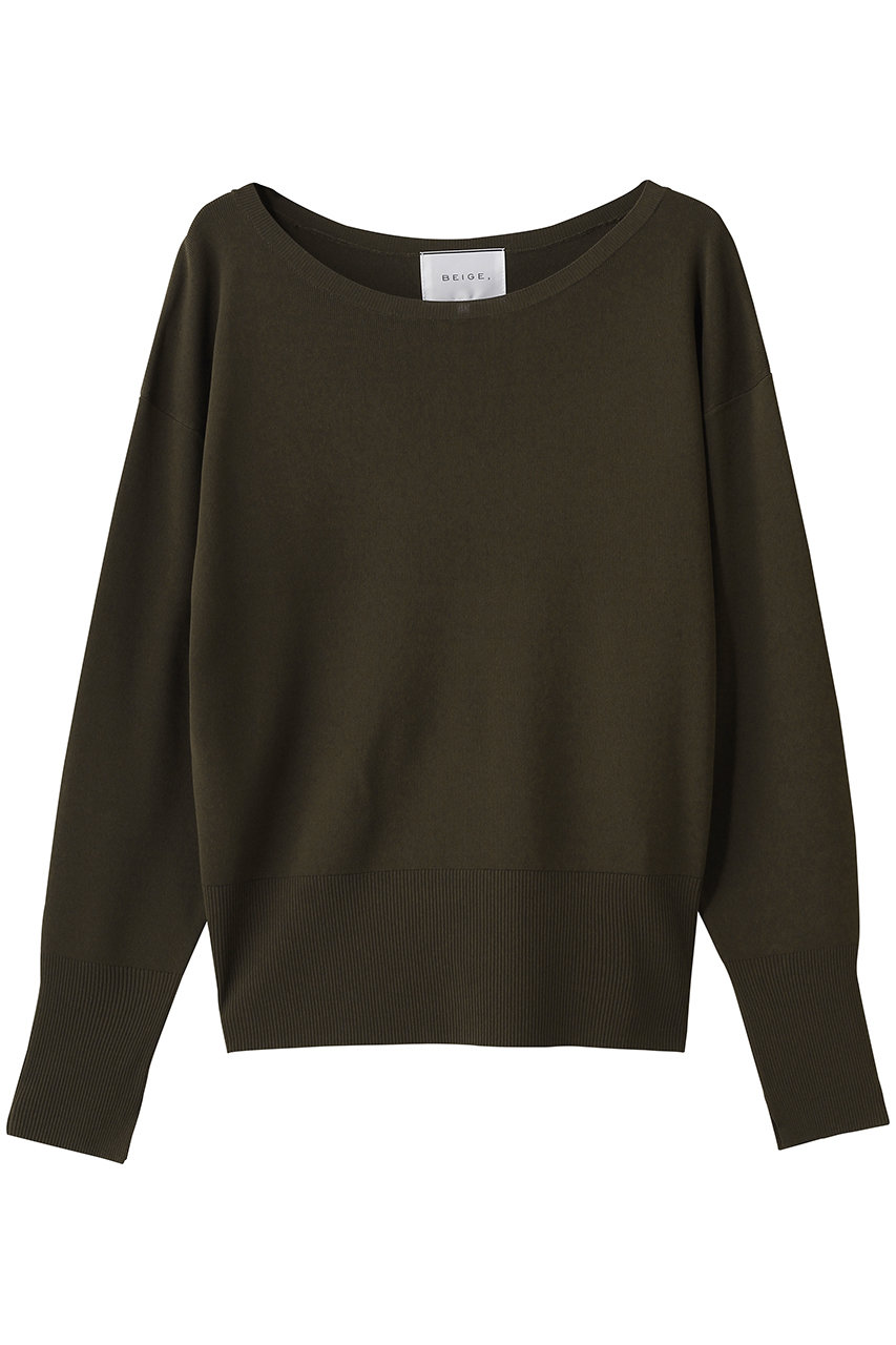 ベイジ，/BEIGE，のLAURA（ロラ）/ドライタッチ ストレッチニットプルオーバー(Khaki/KRCWLS0203)