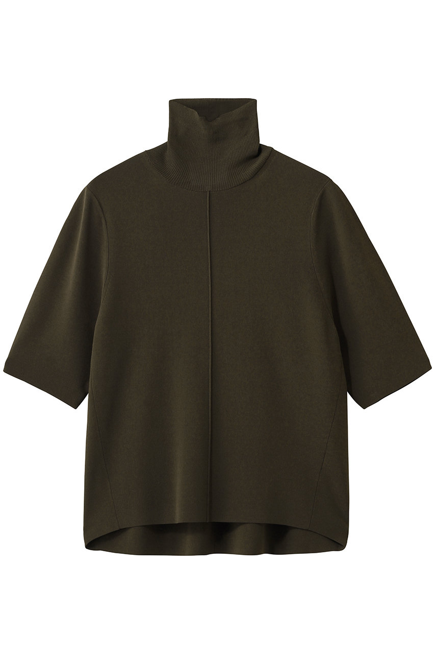 ベイジ，/BEIGE，のLAURA（ロラ）/ドライタッチ ストレッチショートスリーブニット(Khaki/KRCWLS0204)