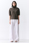 LAURA（ロラ）/ドライタッチ ストレッチショートスリーブニット ベイジ，/BEIGE，