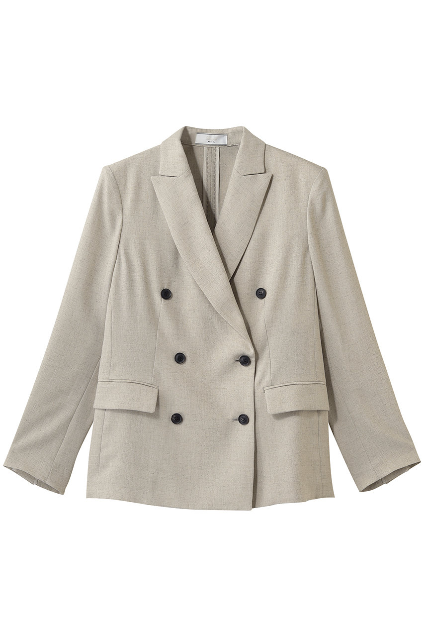 ベイジ，/BEIGE，のCAROLE（キャロル）/リネンライク ダブルジャケット(Sand/JKCWLM0735)