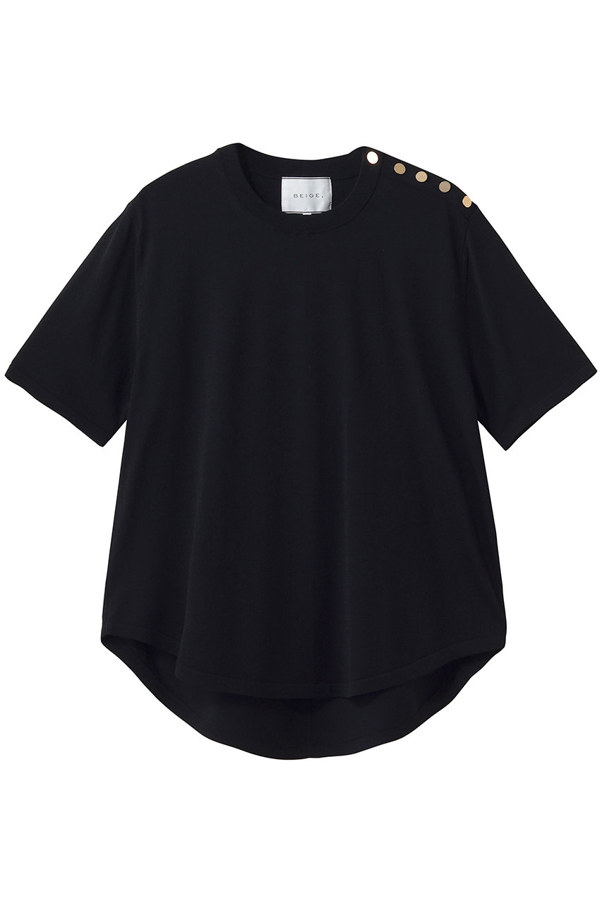 ベイジ，/BEIGE，のNADIA（ナディア）/ストレッチ メタルボタンニット(Black/KRCWLM0402)