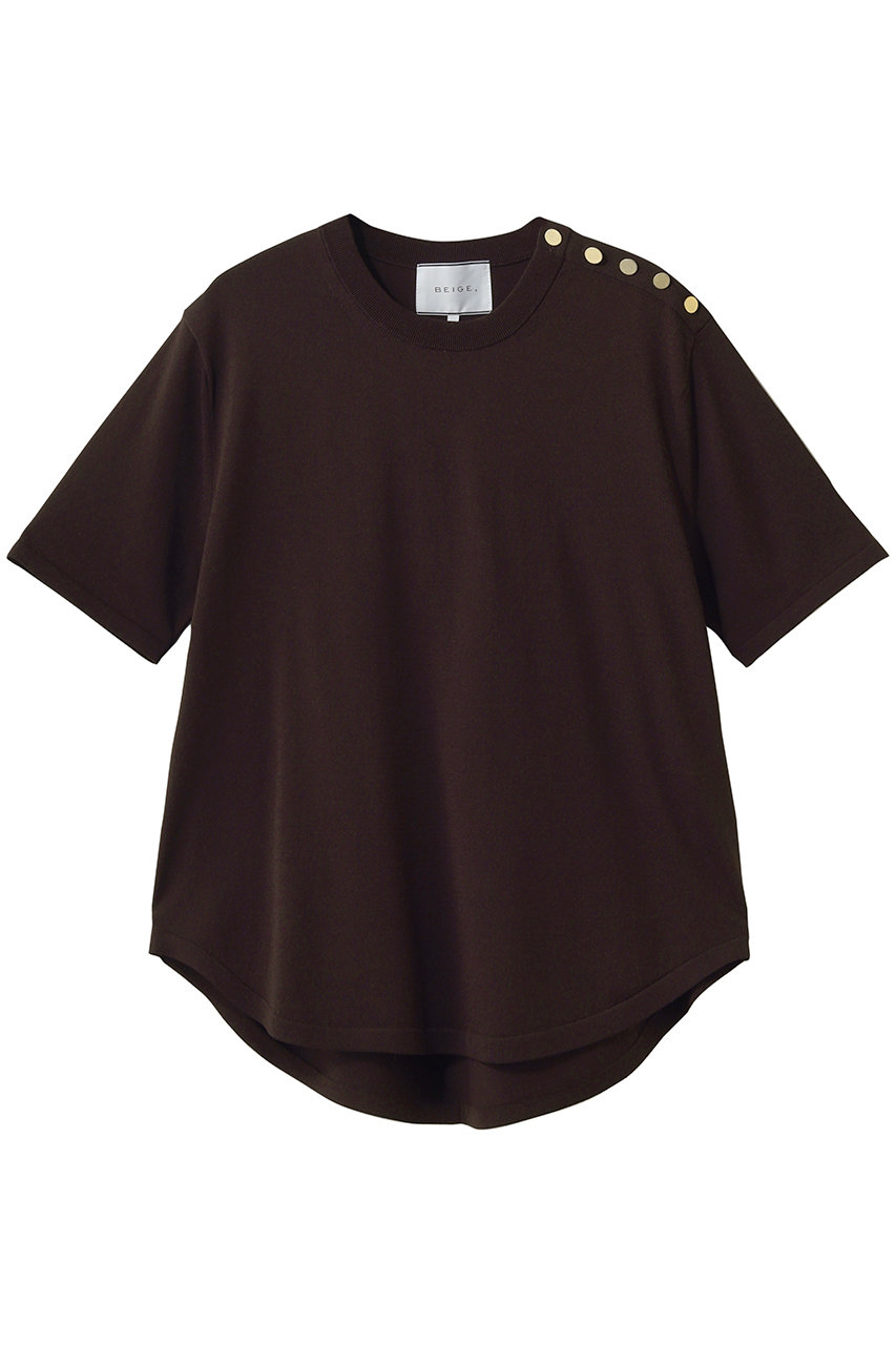 ベイジ，/BEIGE，のNADIA（ナディア）/ストレッチ メタルボタンニット(Bordeaux/KRCWLM0402)