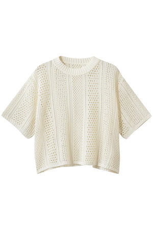 ベイジ，/BEIGE，のATACAM（アタカム）/パターンメッシュ ハーフニット(110300/110301)