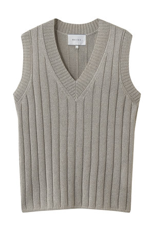 ベイジ，/BEIGE，のOPTICAL（オプティカル）/ペーパーヤーン Vネックリブニット(110300/110301)