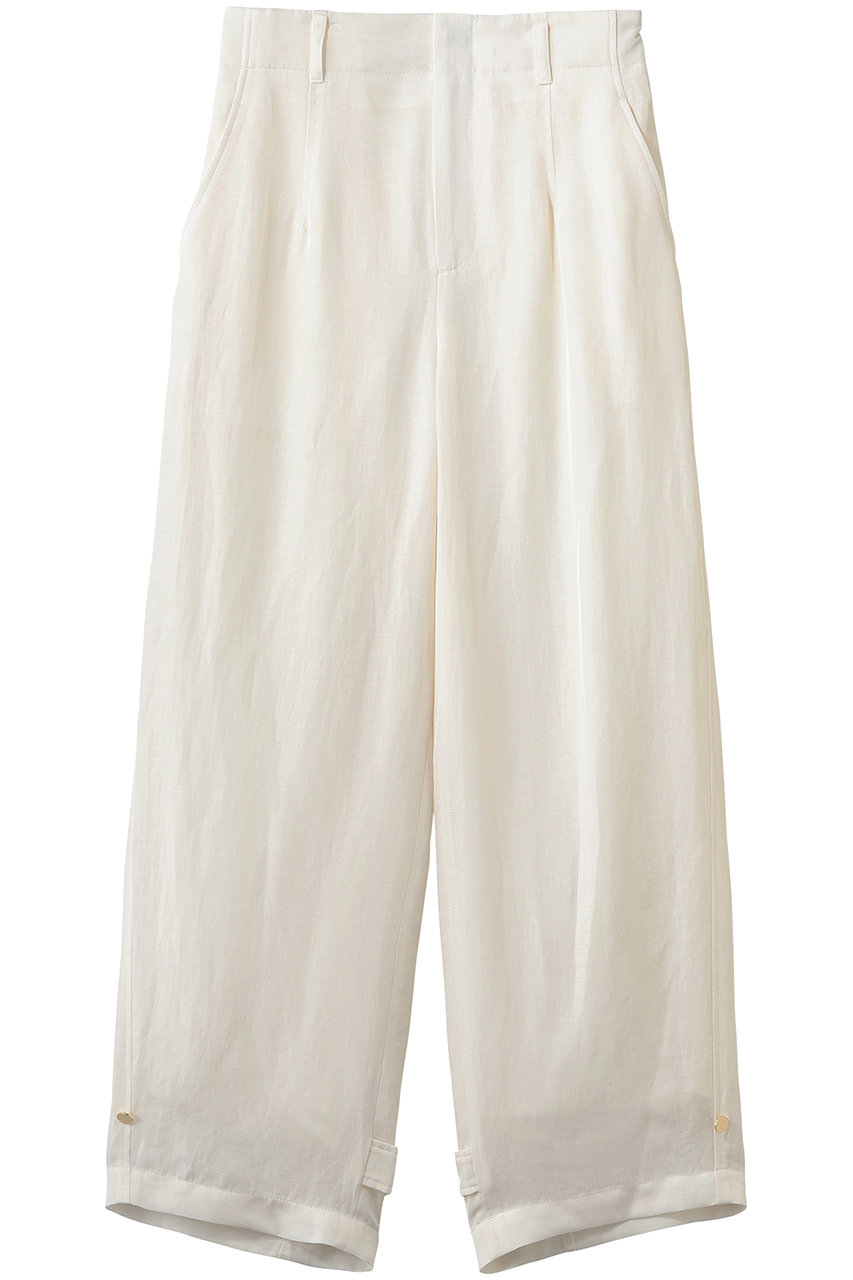 ベイジ，/BEIGE，のBERNARD（ベルナール）/リネン混 ヘムタグ 2WAYパンツ(Ecru/PRCWLM0401)