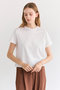 DIOP（ダイオプ）/スビンコットン クロップドTシャツ ベイジ，/BEIGE，