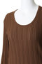 LABRADO（ラブラド）/ランダムリブ Uネックニット ベイジ，/BEIGE，