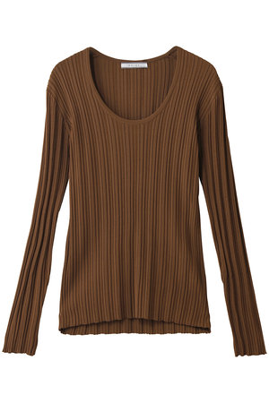 ベイジ，/BEIGE，のLABRADO（ラブラド）/ランダムリブ Uネックニット(110300/110301)