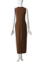 LABRADO（ラブラド）/ダーツニット ロングワンピース ベイジ，/BEIGE，