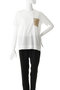 TORENIA（トレニア）/レザーポケットコットンクルーネックTシャツ ベイジ，/BEIGE，