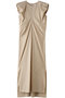 MALLOW（マロウ）/コットンタック バルーンスリーブドレス ベイジ，/BEIGE， Beige