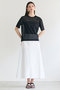 SELEN（セレン）/リブコンビ シアーTシャツ ベイジ，/BEIGE，