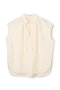 【予約販売】BATEAU / Vネック ギャザーブラウス ベイジ，/BEIGE， Ecru