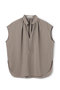 【予約販売】BATEAU / Vネック ギャザーブラウス ベイジ，/BEIGE， Taupe