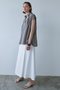 【予約販売】BATEAU / Vネック ギャザーブラウス ベイジ，/BEIGE，
