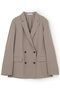 【予約販売】BATEAU / メランジ ダブルジャケット ベイジ，/BEIGE， Taupe