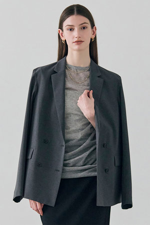 ベイジ，/BEIGE，の【予約販売】BATEAU / メランジ ダブルジャケット