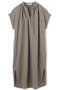 【予約販売】BATEAU / ギャザー ストレートドレス ベイジ，/BEIGE， Taupe