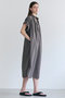 【予約販売】BATEAU / ギャザー ストレートドレス ベイジ，/BEIGE，