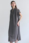【予約販売】BATEAU / ギャザー ストレートドレス ベイジ，/BEIGE，