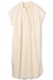 【予約販売】BATEAU / ギャザー ストレートドレス ベイジ，/BEIGE， Ecru