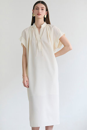 ベイジ，/BEIGE，の【予約販売】BATEAU / ギャザー ストレートドレス