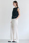 【予約販売】BATEAU / バックスリット ストレートパンツ ベイジ，/BEIGE，