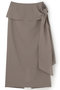 【予約販売】BATEAU / サイドディテール Iラインスカート ベイジ，/BEIGE， Taupe