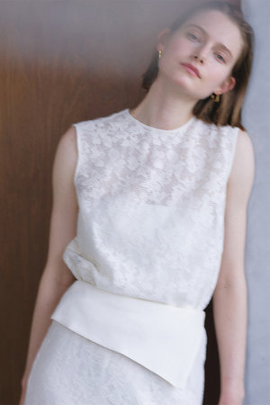 ベイジ，/BEIGE，の【予約販売】FLUORITE / 異素材コンビ レースブラウス(110400/110401)
