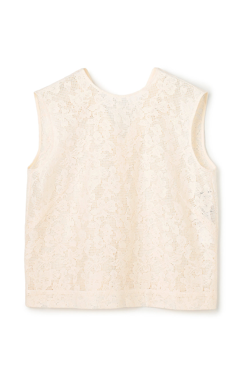 ベイジ，/BEIGE，の【予約販売】FLUORITE / 異素材コンビ レースブラウス(Ecru/BLCWLM0001)