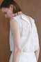 【予約販売】FLUORITE / 異素材コンビ レースブラウス ベイジ，/BEIGE，