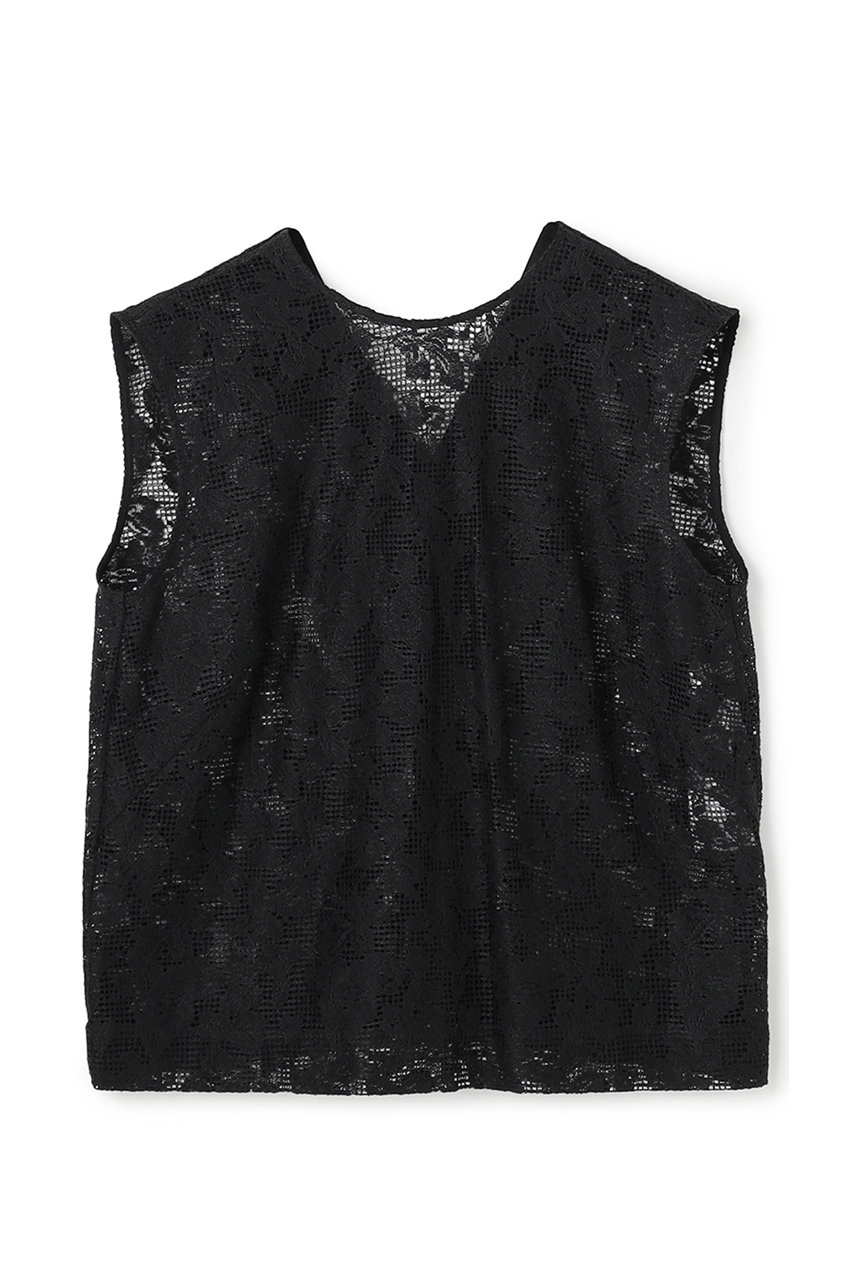 ベイジ，/BEIGE，の【予約販売】FLUORITE / 異素材コンビ レースブラウス(Black/BLCWLM0001)