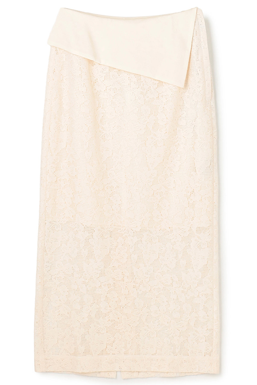 ベイジ，/BEIGE，の【予約販売】FLUORITE / 異素材コンビ レーススカート(Ecru/SKCWLM0001)