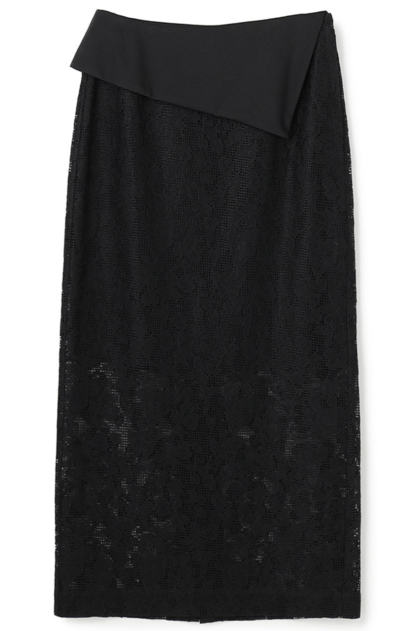 ベイジ，/BEIGE，の【予約販売】FLUORITE / 異素材コンビ レーススカート(Black/SKCWLM0001)