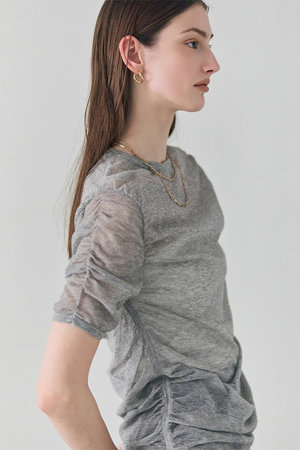 ベイジ，/BEIGE，の【予約販売】TOPAZ / アレンジギャザー ニット(110300/110301)