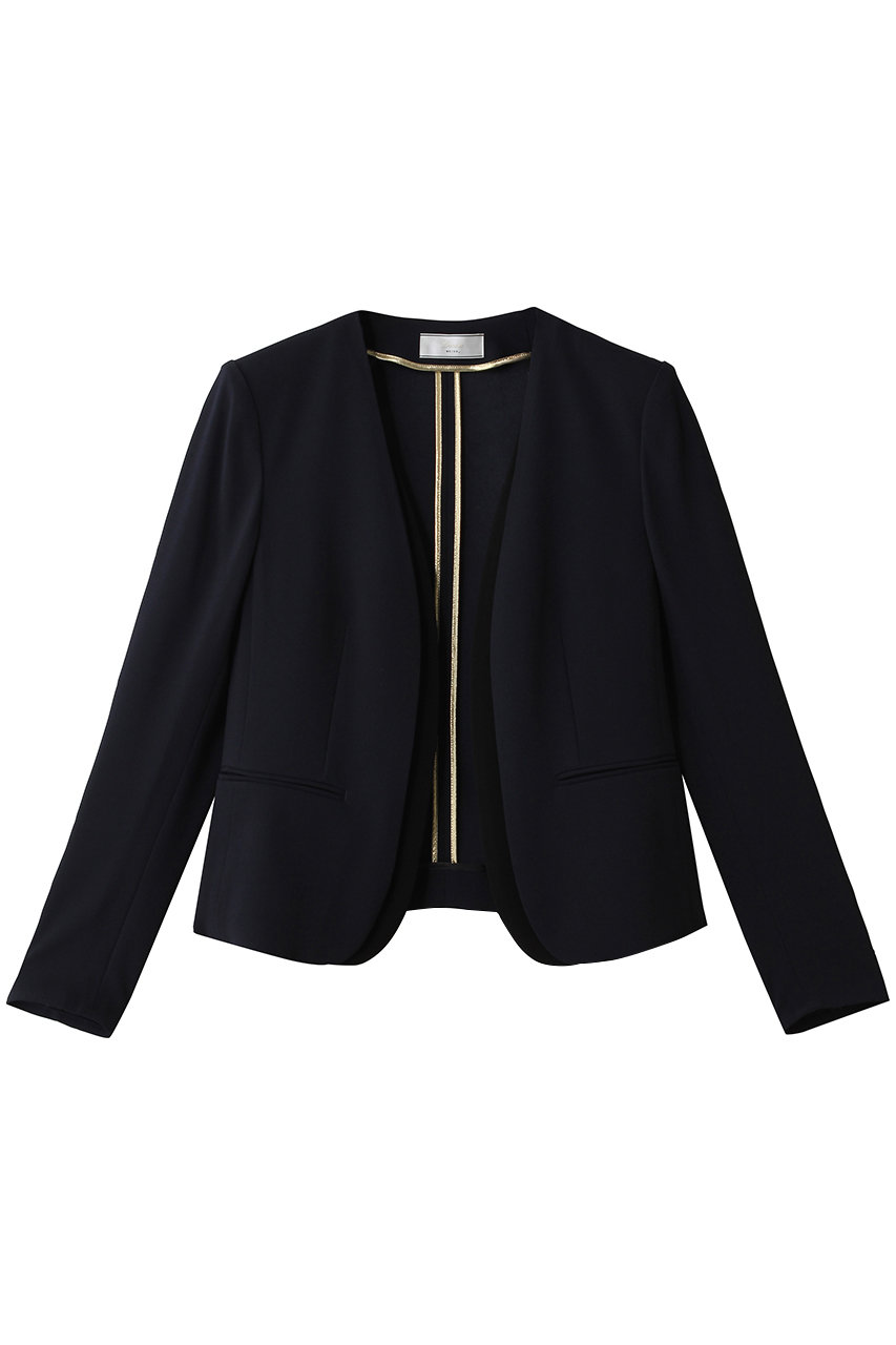 ベイジ，/BEIGE，のCINDY（シンディ）/ダブルカラージャケット(Navy x Black/JKCWLA0718)