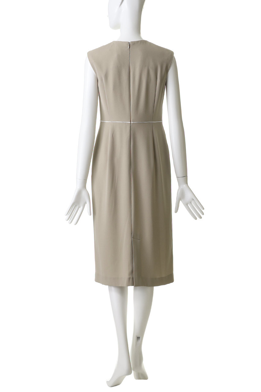 781 新品 ベイジ CINDY / ワンピース BEIGE ドレス 2 BEIGE，(ベイジ，)｜CINDY（シンディ）/配色ライン クルーネックドレス
