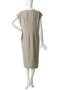 CINDY（シンディ）/配色ネック フレンチドレス ベイジ，/BEIGE，